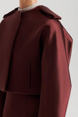 Jackets | Women Scanlan Theodore SATIN COCOON SLEEVE JACKET Burgundy