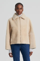 Jackets | Women Scanlan Theodore SHEARLING COCOON SLEEVE JACKET Beige