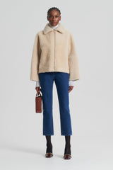 Jackets | Women Scanlan Theodore SHEARLING COCOON SLEEVE JACKET Beige