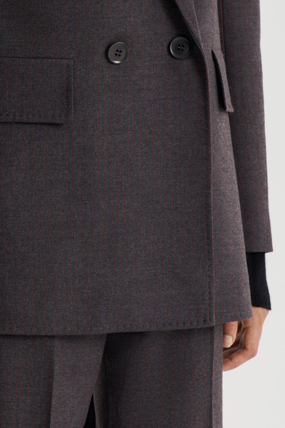 Jackets | Women Scanlan Theodore STRIPE TAILORED JACKET Grey