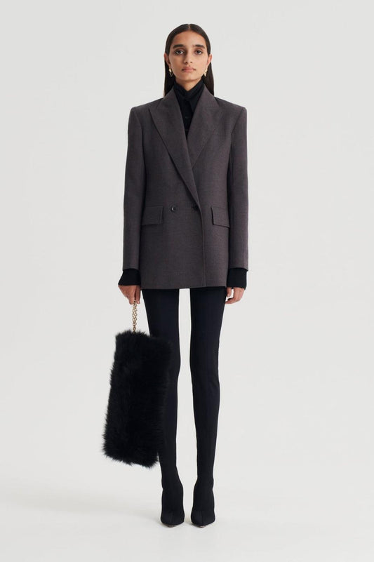 Jackets | Women Scanlan Theodore STRIPE TAILORED JACKET Grey