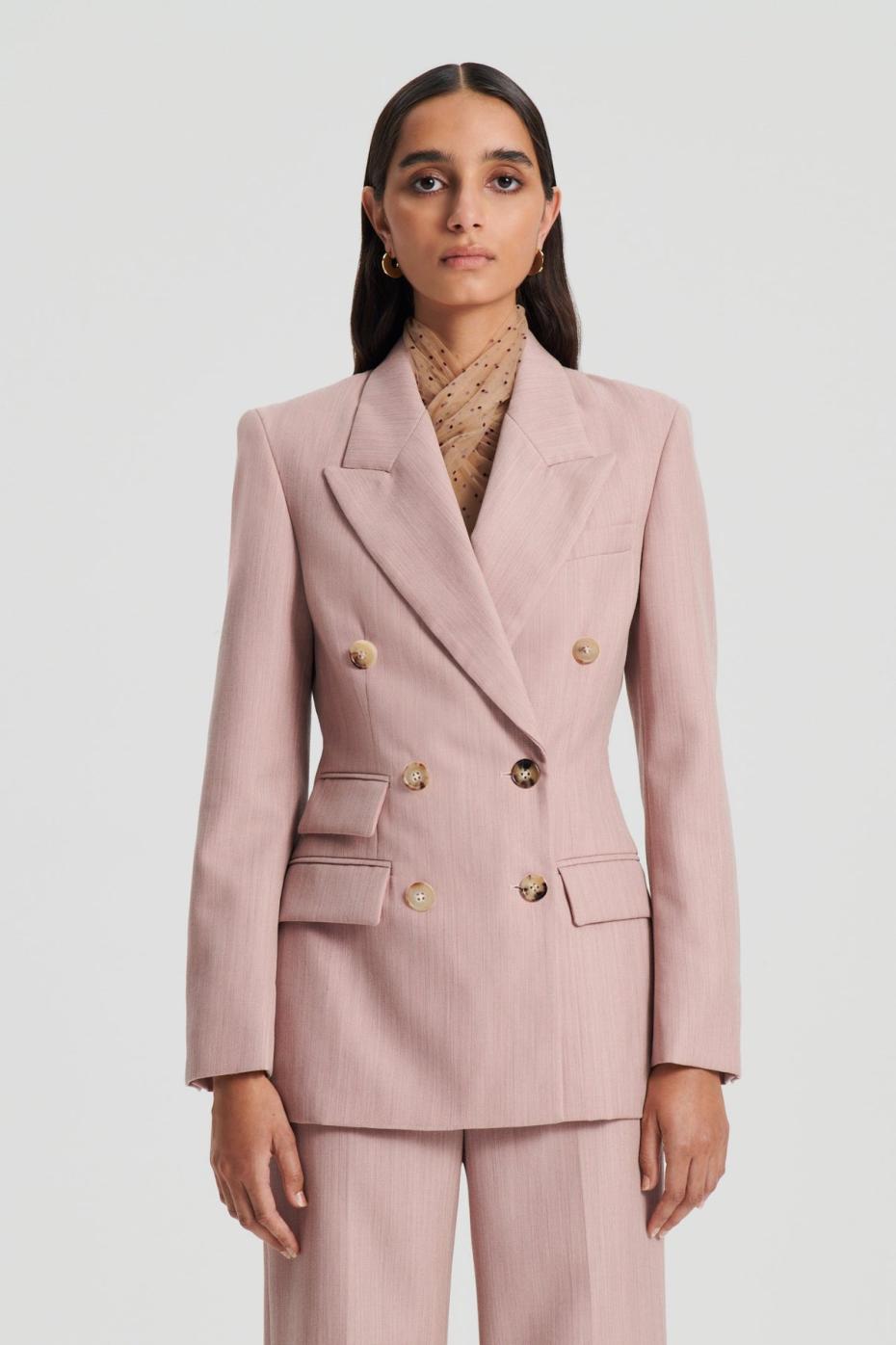Jackets | Women Scanlan Theodore TAILORED DOUBLE POCKET JACKET Pink