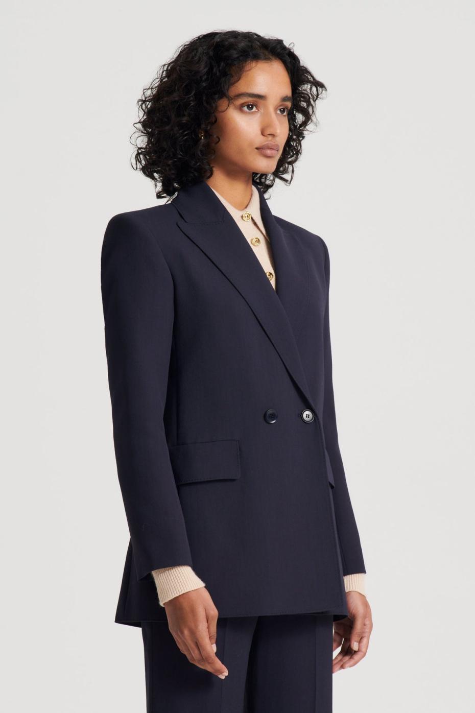 Jackets | Women Scanlan Theodore TAILORED DRAPE JACKET Navy