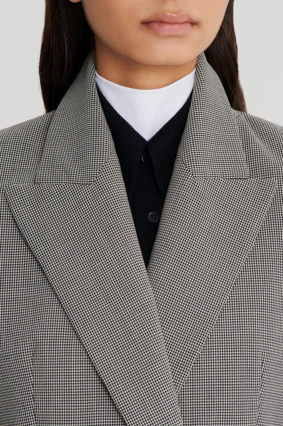 Jackets | Women Scanlan Theodore TAILORED HOUNDSTOOTH JACKET Black