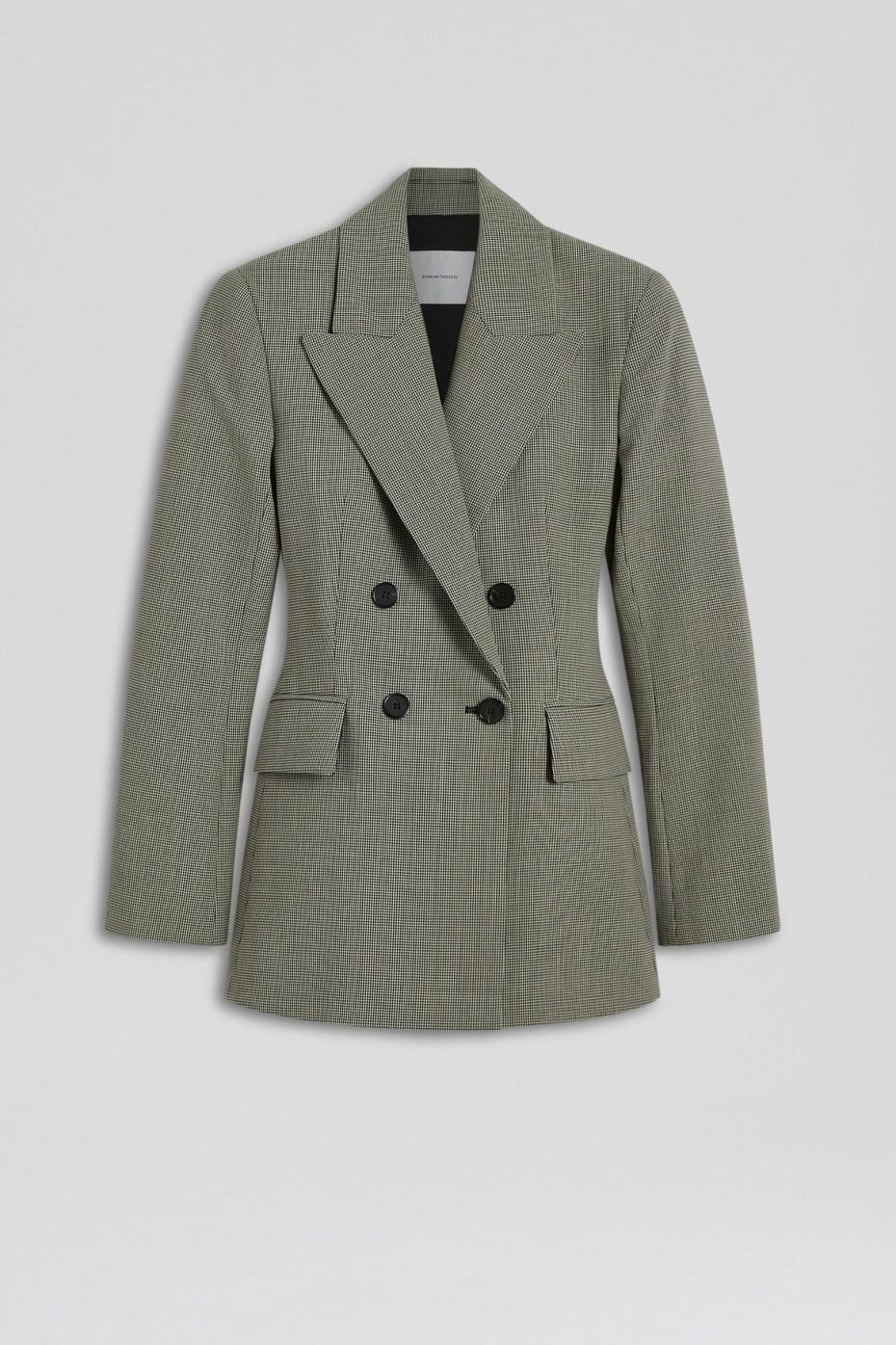 Jackets | Women Scanlan Theodore TAILORED HOUNDSTOOTH JACKET Black