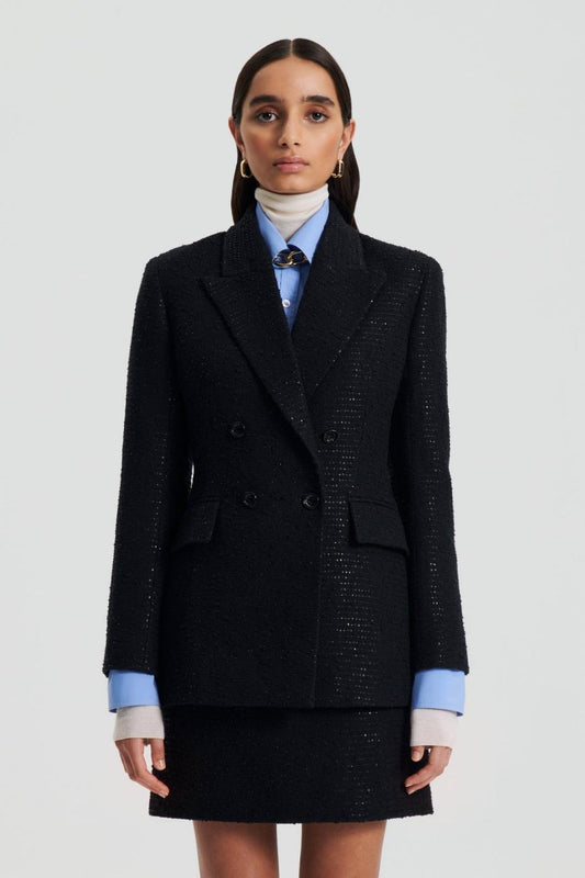 Jackets | Women Scanlan Theodore TAILORED SEQUIN JACKET Black
