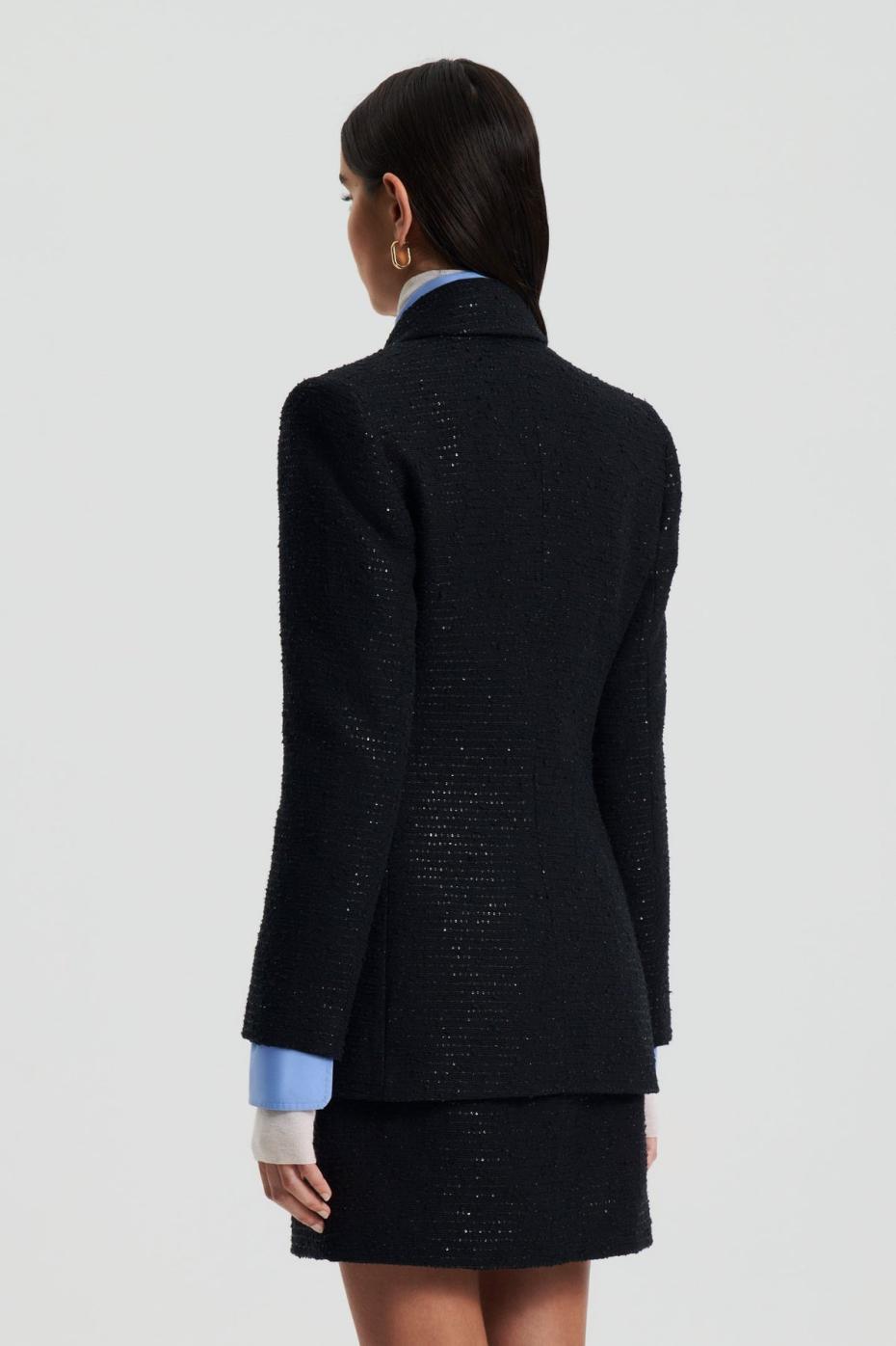 Jackets | Women Scanlan Theodore TAILORED SEQUIN JACKET Black