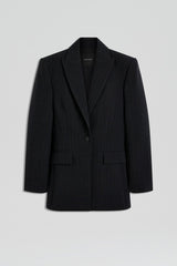 Jackets | Women Scanlan Theodore TAILORED STRIPE JACKET Charcoal