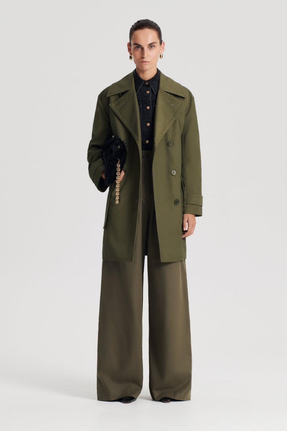 Jackets | Women Scanlan Theodore TRENCH COAT Jungle