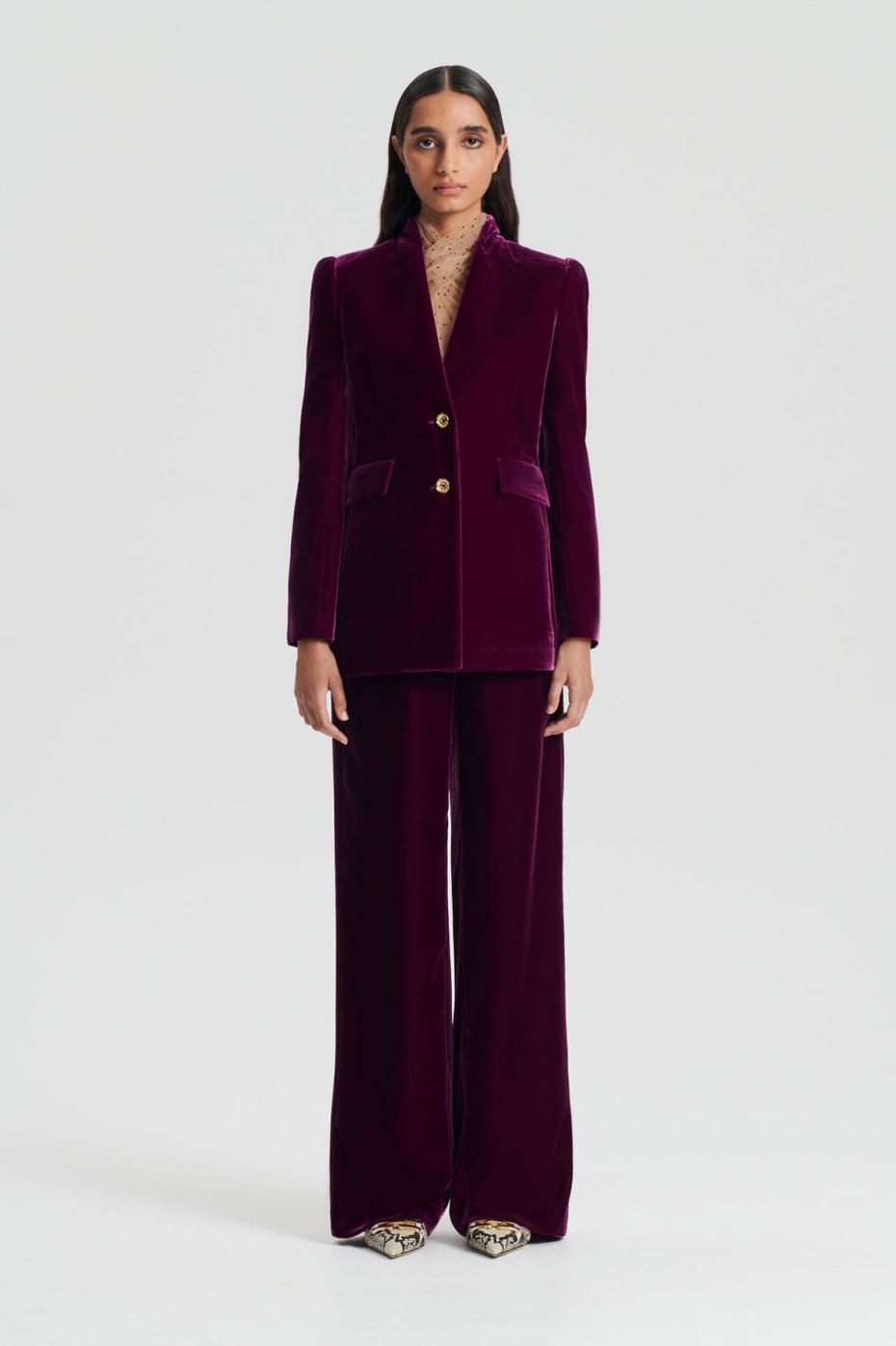 Jackets | Women Scanlan Theodore VELVET JACKET Mulberry