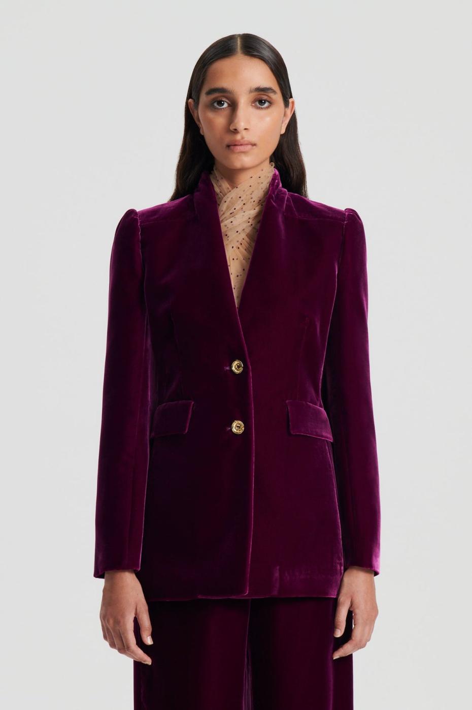 Jackets | Women Scanlan Theodore VELVET JACKET Mulberry