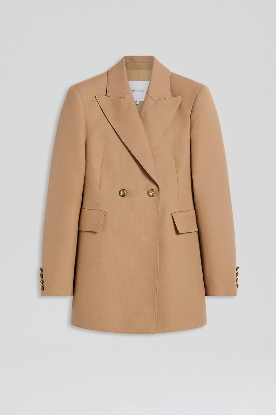 Jackets | Women Scanlan Theodore WOOL BARATHEA TWO BUTTON JACKET Camel