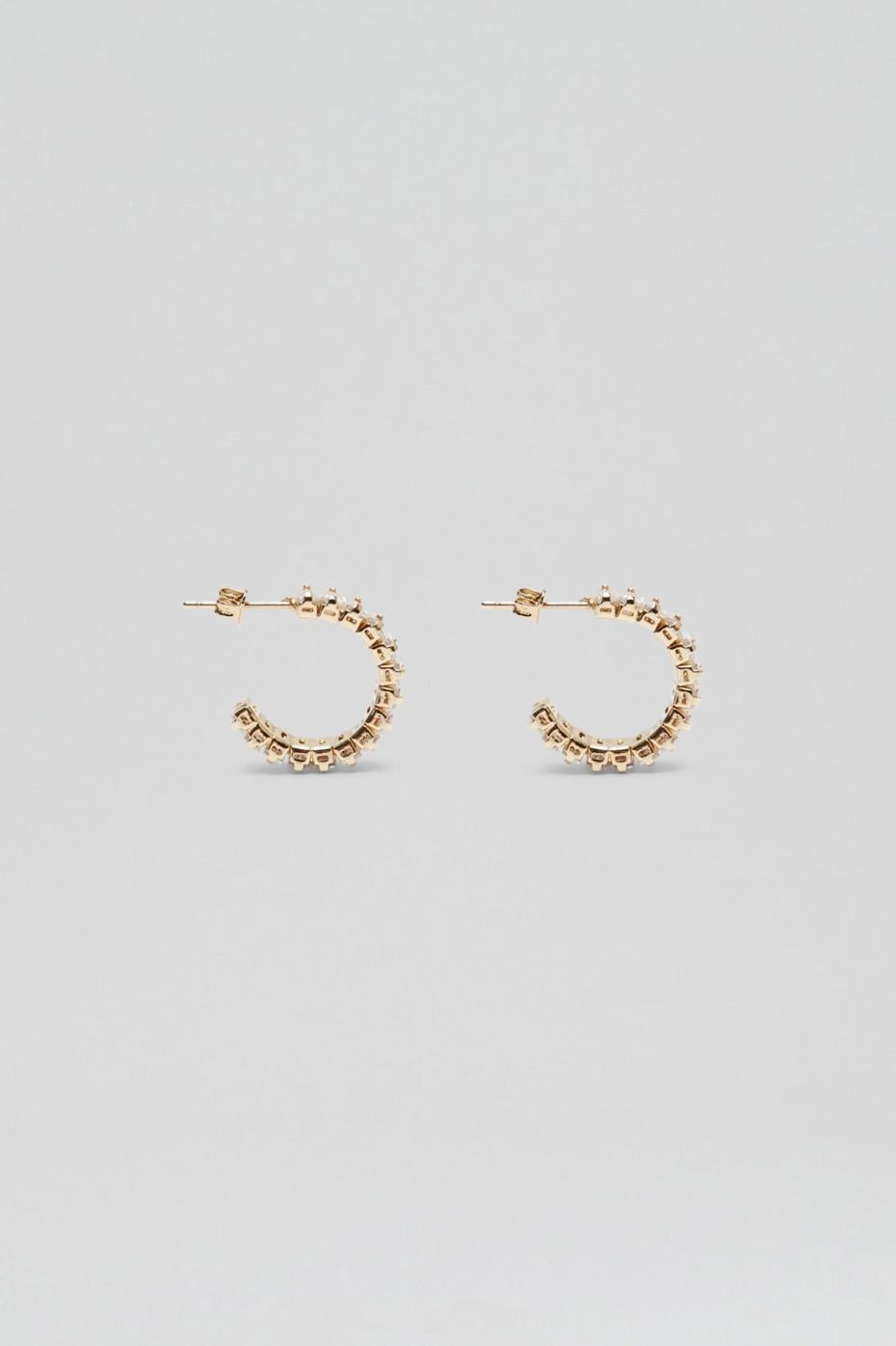 Jewelry | Women Scanlan Theodore BAGUETTE HOOP EARRINGS Light.gold.crystal