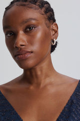 Jewelry | Women Scanlan Theodore BAGUETTE HOOP EARRINGS Light.gold.crystal