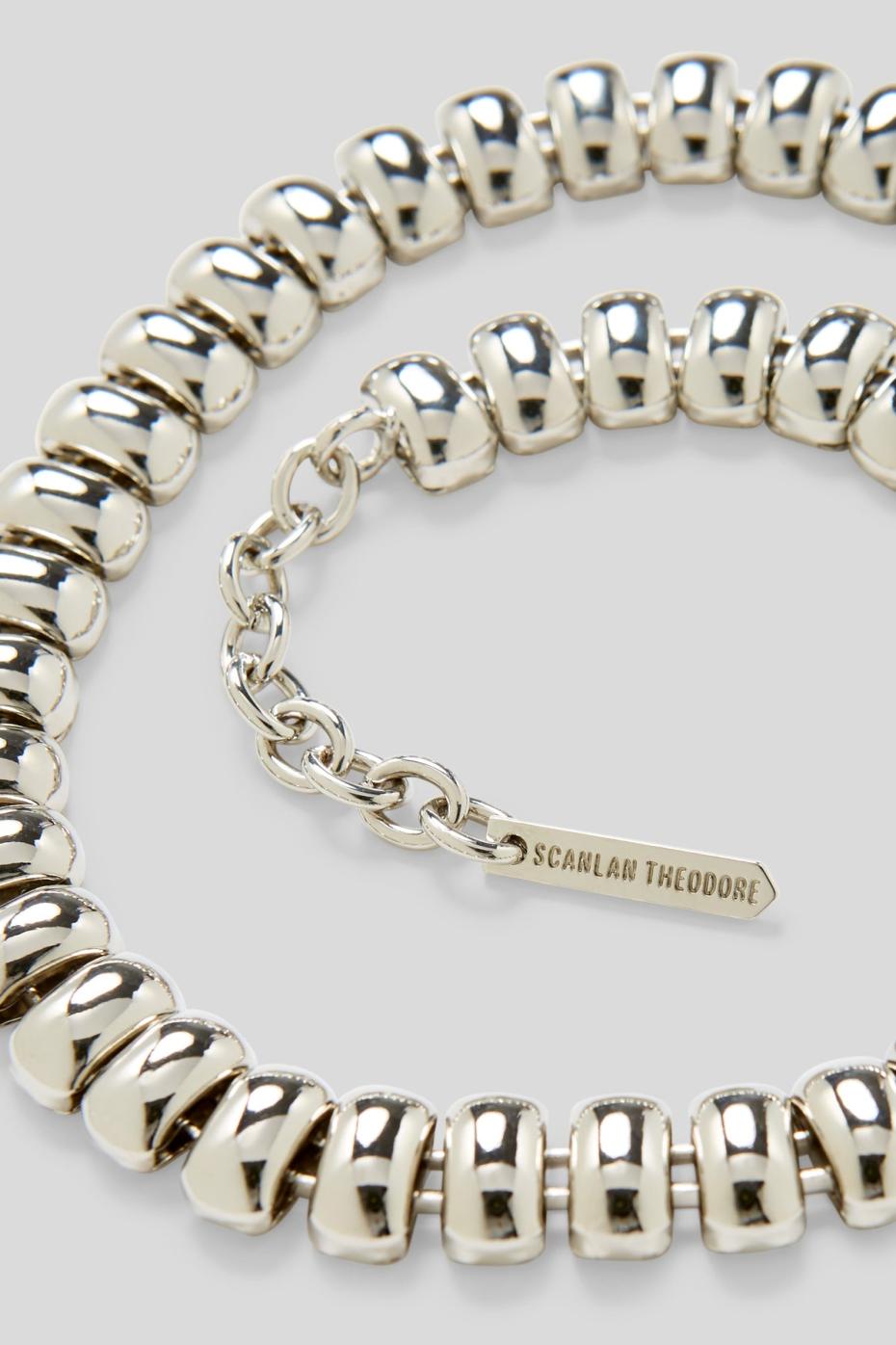 Jewelry | Women Scanlan Theodore BEETLE CHAIN CHOKER Silver