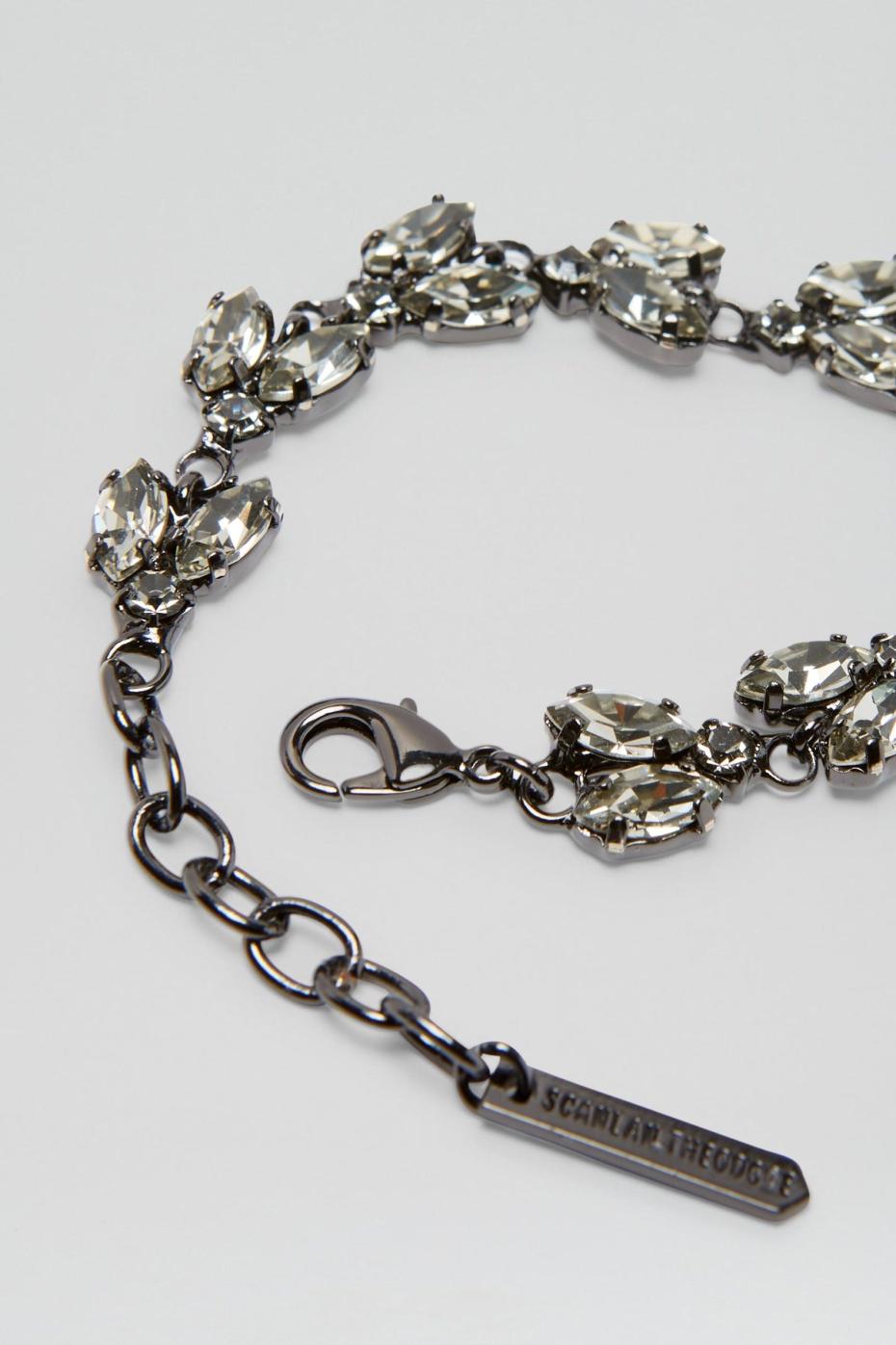 Jewelry | Women Scanlan Theodore CRYSTAL LEAF BRACELET Black.diamond