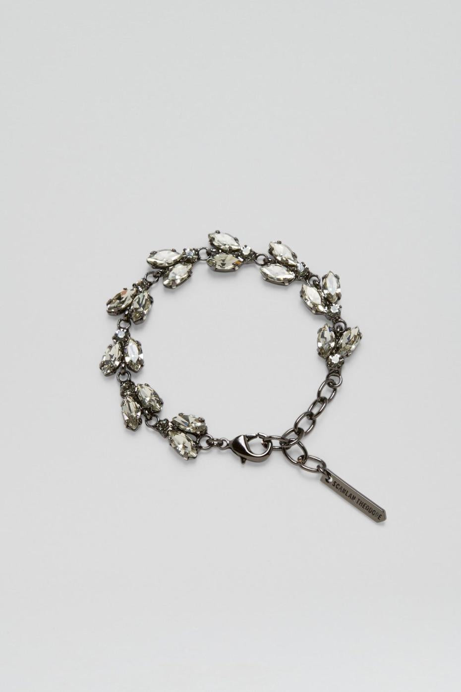 Jewelry | Women Scanlan Theodore CRYSTAL LEAF BRACELET Black.diamond