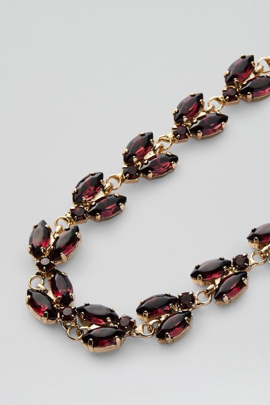 Jewelry | Women Scanlan Theodore CRYSTAL LEAF CHOKER Mulberry