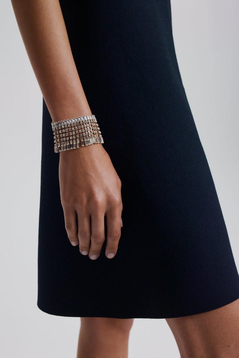 Jewelry | Women Scanlan Theodore DIAMANTE DECO FRINGE BRACELET Light.gold.crystal