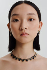 Jewelry | Women Scanlan Theodore ENAMEL TRIANGLE CHOKER Black