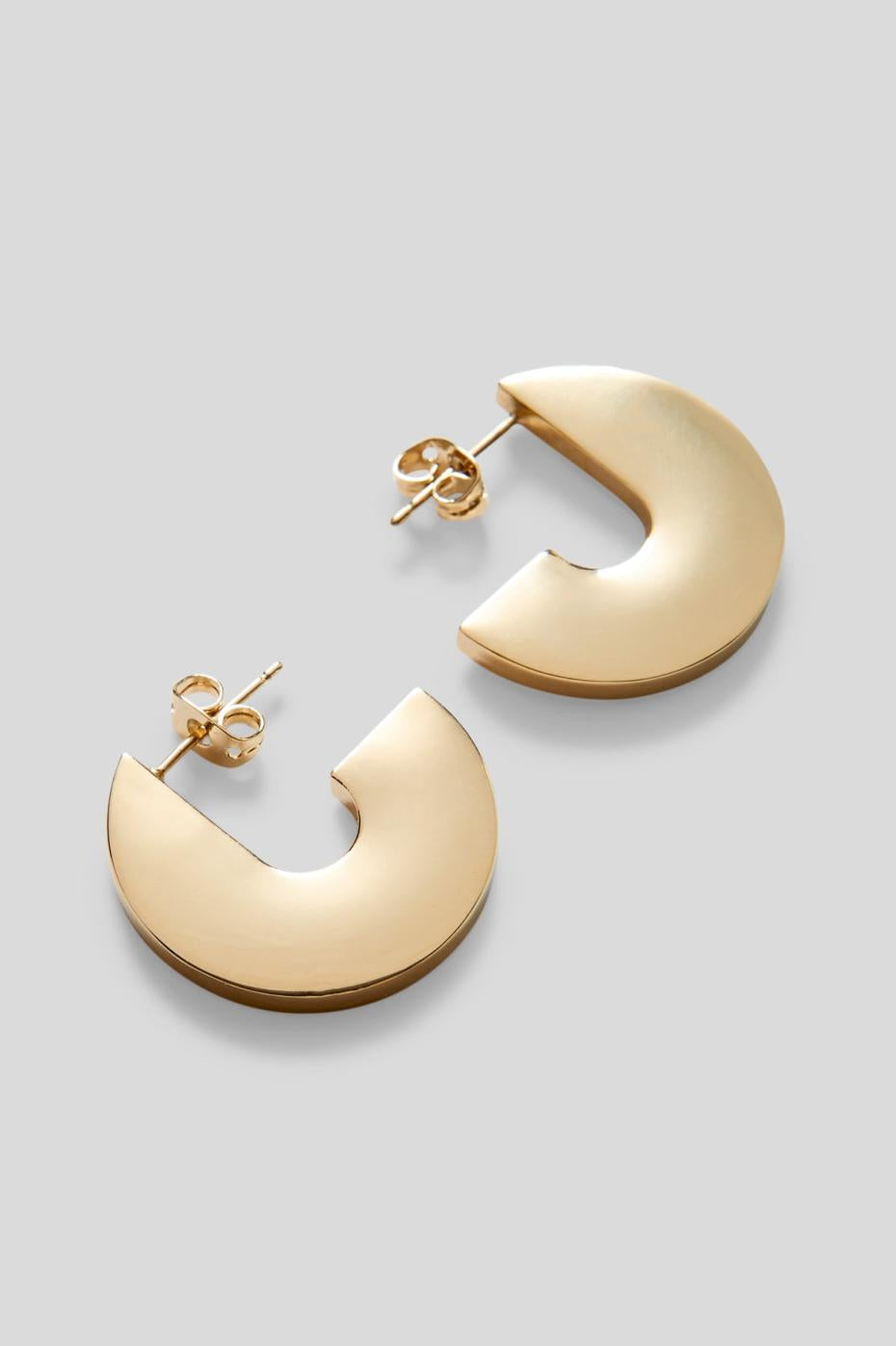 Jewelry | Women Scanlan Theodore FLAT HOOP EARRINGS Light.gold