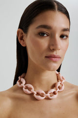 Jewelry | Women Scanlan Theodore ITALIAN RESIN CHUNKY CHOKER Chalk.pink