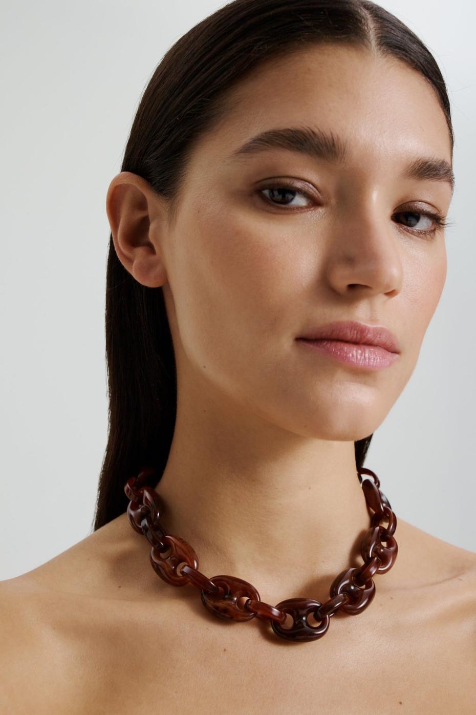 Jewelry | Women Scanlan Theodore ITALIAN RESIN MARINER CHOKER Amber