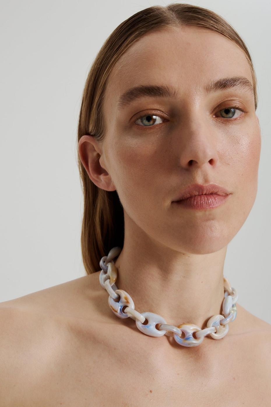 Jewelry | Women Scanlan Theodore ITALIAN RESIN MARINER CHOKER Marble