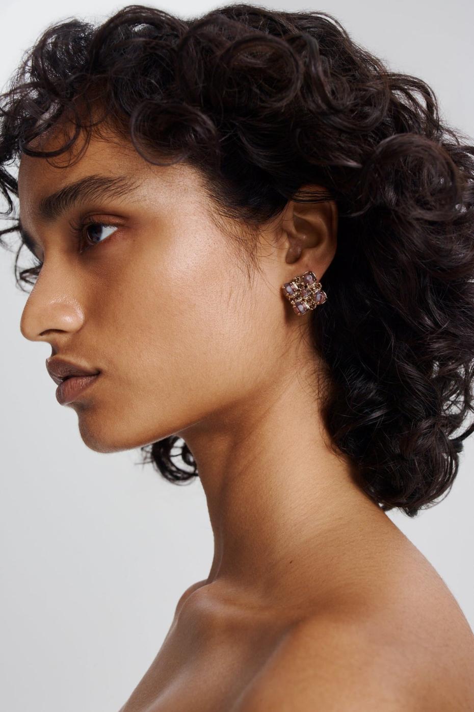 Jewelry | Women Scanlan Theodore OPAL STRASS STUDS Smoked.topaz