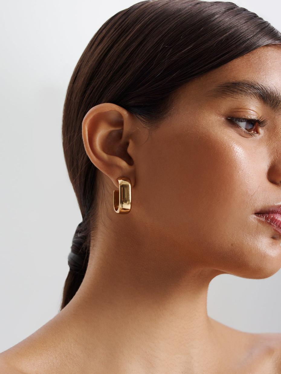 Jewelry | Women Scanlan Theodore ROLO HOOP EARRINGS Gold