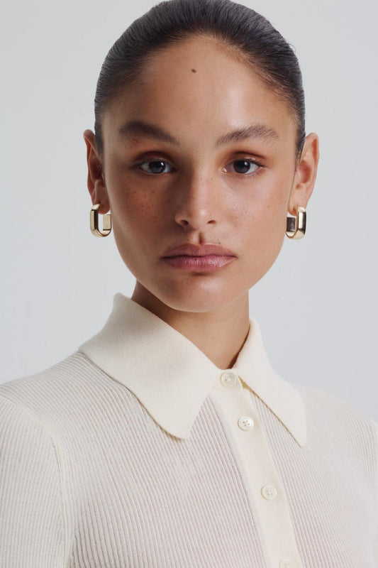 Jewelry | Women Scanlan Theodore ROLO HOOP EARRINGS Light.gold