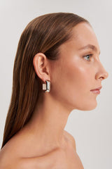 Jewelry | Women Scanlan Theodore ROLO HOOP EARRINGS Silver