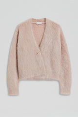 Knitwear | Women Scanlan Theodore BRUSHED MOHAIR WRAP CARDIGAN Mink
