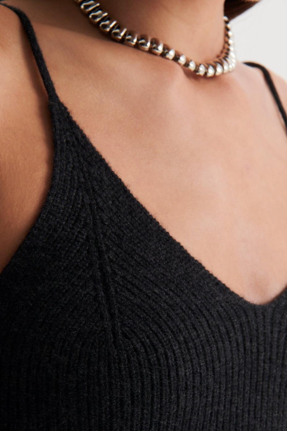 Knitwear | Women Scanlan Theodore CASHMERE CAMISOLE Charcoal