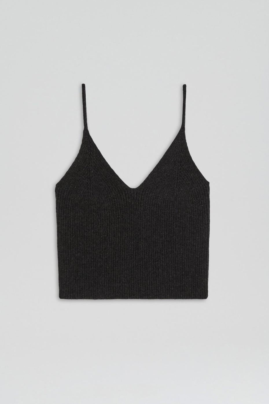 Knitwear | Women Scanlan Theodore CASHMERE CAMISOLE Charcoal
