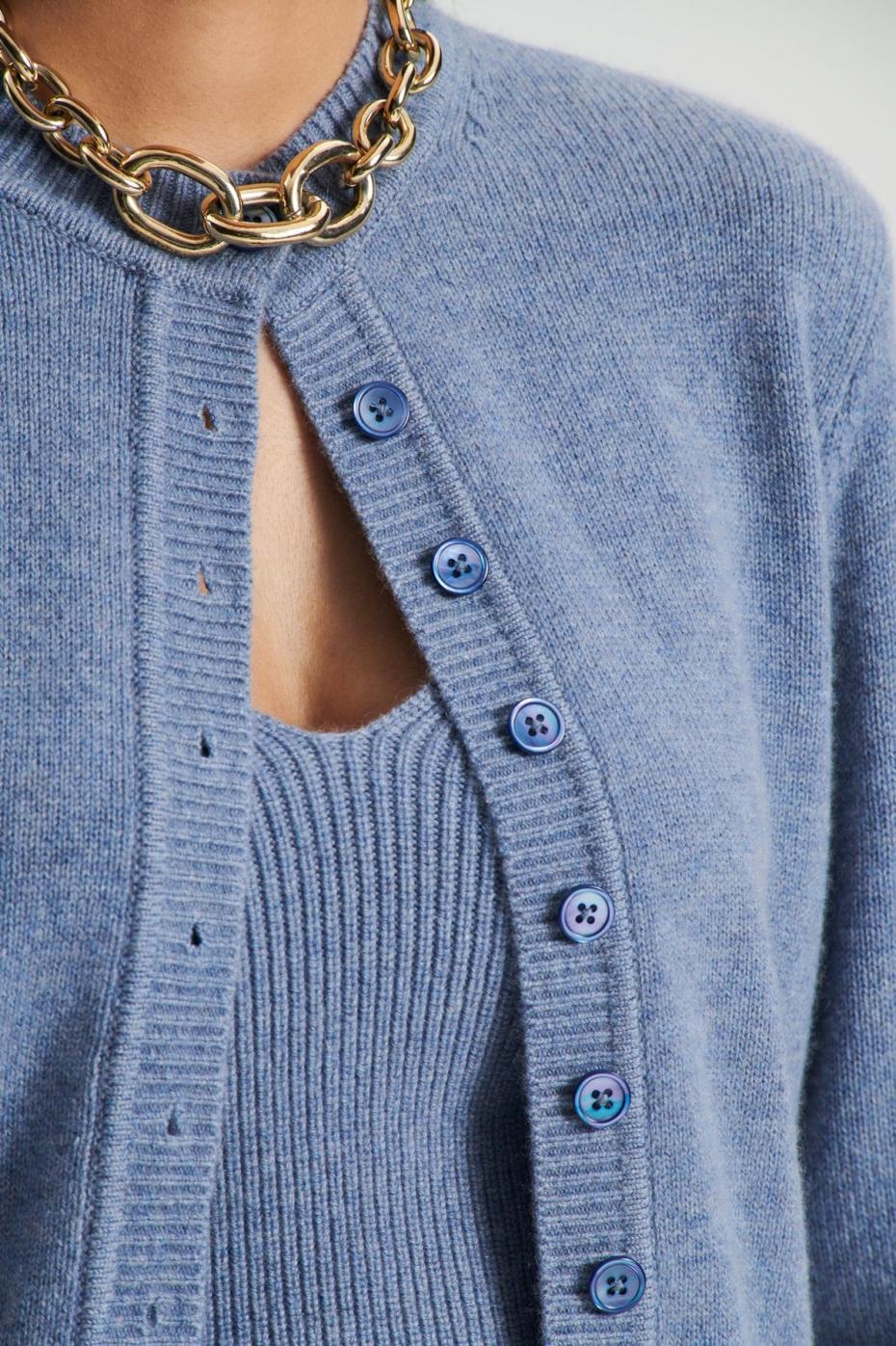 Knitwear | Women Scanlan Theodore CASHMERE CARDIGAN Denim