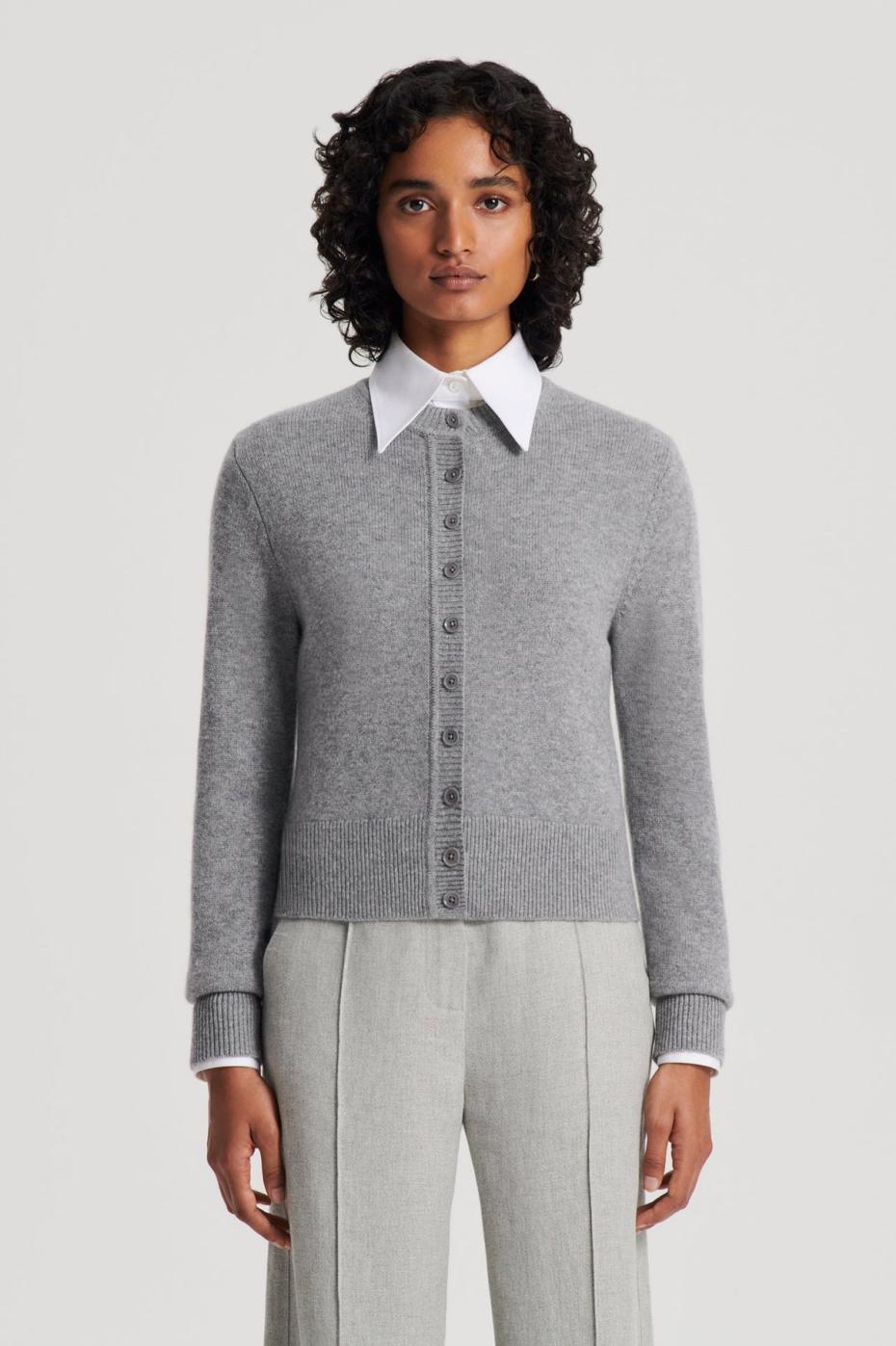 Knitwear | Women Scanlan Theodore CASHMERE CARDIGAN Grey.melange