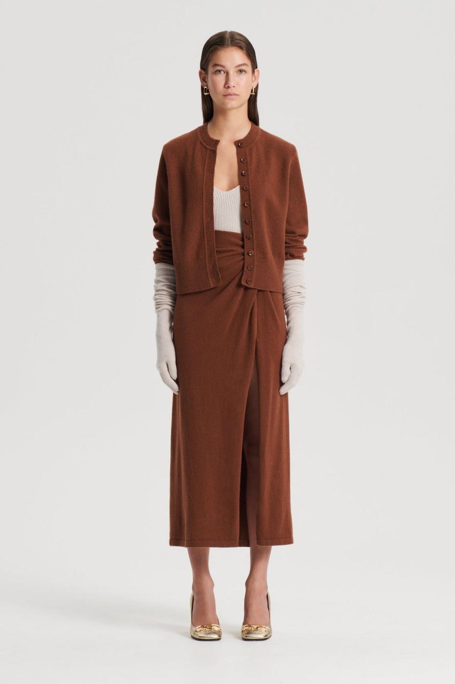 Knitwear | Women Scanlan Theodore CASHMERE CARDIGAN Spice