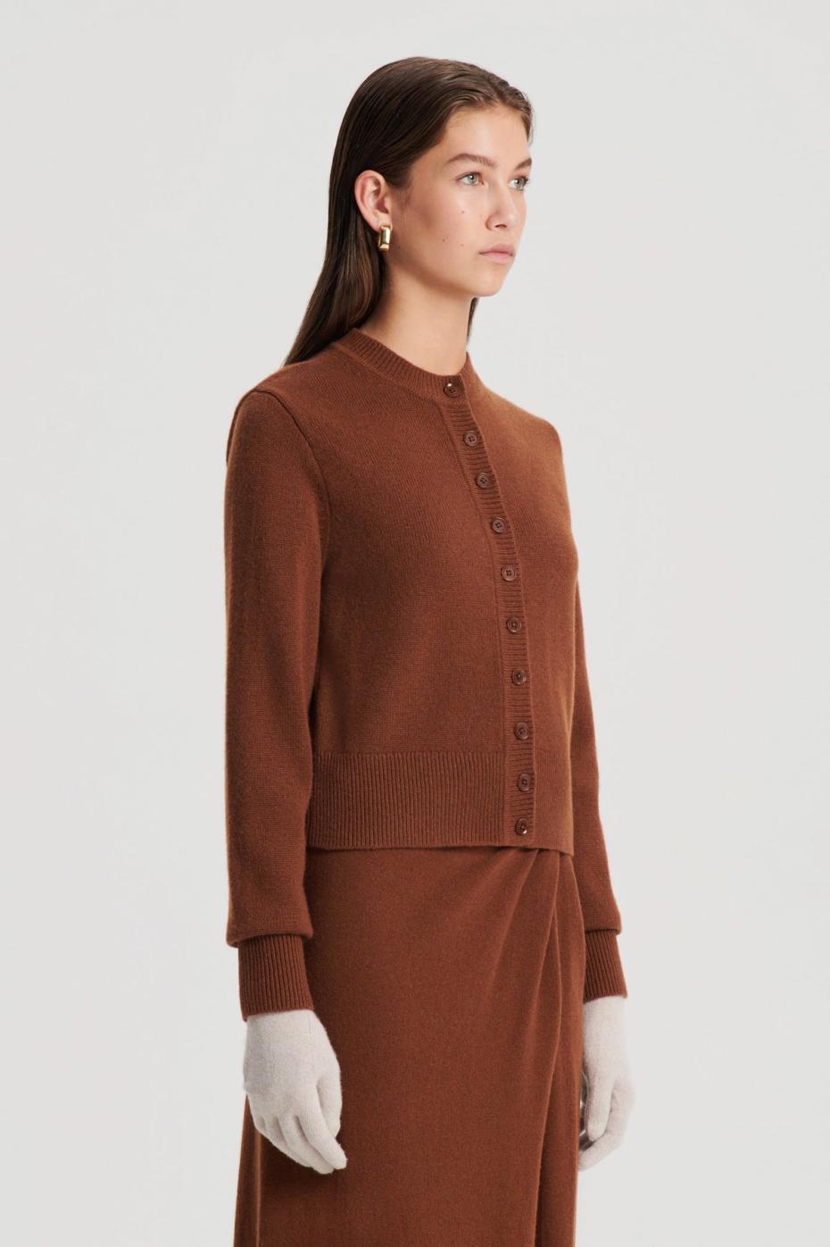 Knitwear | Women Scanlan Theodore CASHMERE CARDIGAN Spice