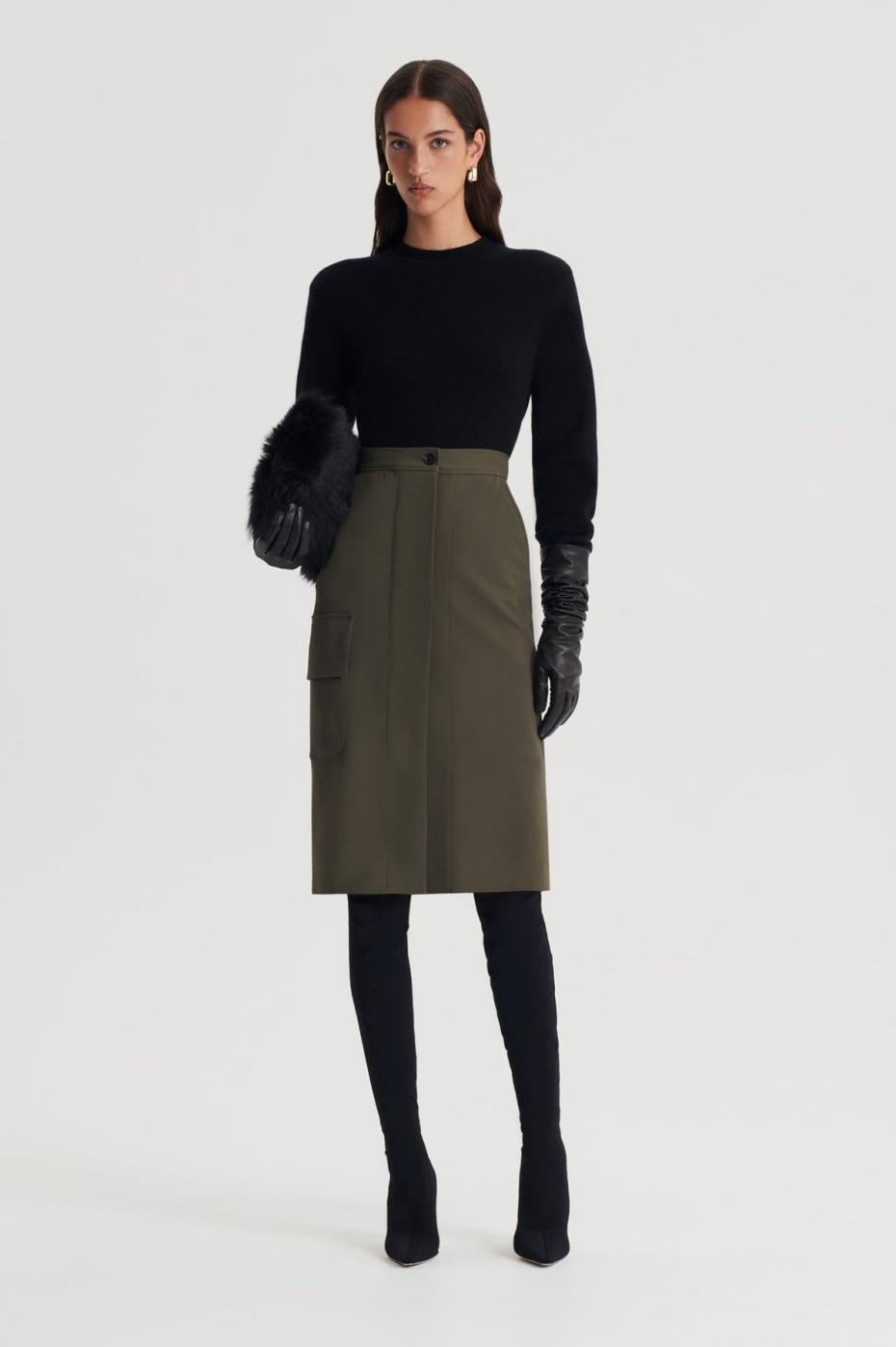 Knitwear | Women Scanlan Theodore CASHMERE CREW SWEATER Black