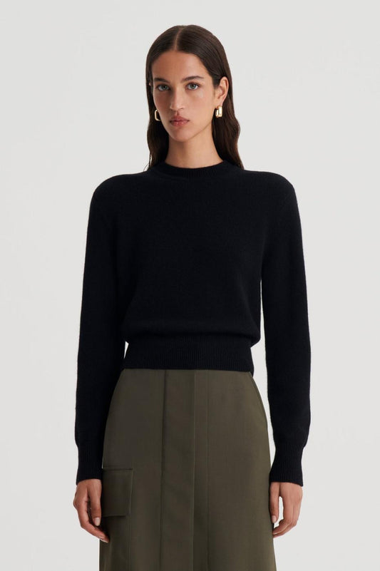 Knitwear | Women Scanlan Theodore CASHMERE CREW SWEATER Black