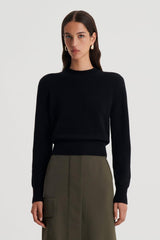 Knitwear | Women Scanlan Theodore CASHMERE CREW SWEATER Black