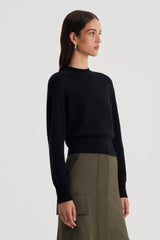 Knitwear | Women Scanlan Theodore CASHMERE CREW SWEATER Black