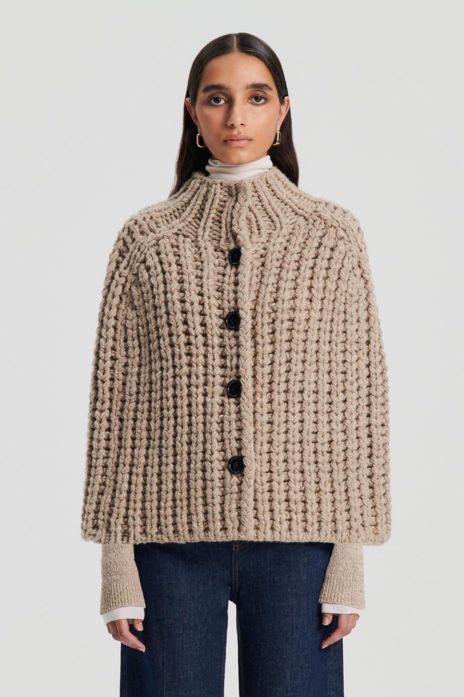 Knitwear | Women Scanlan Theodore HANDKNIT CAPE Taupe