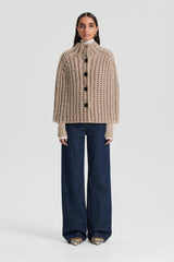 Knitwear | Women Scanlan Theodore HANDKNIT CAPE Taupe