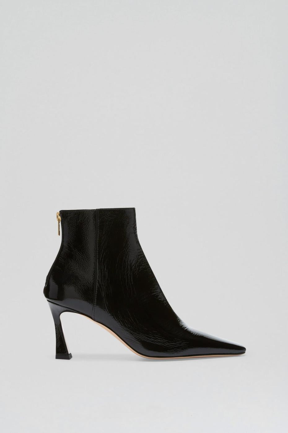 Leather | Women Scanlan Theodore CRINKLE LEATHER ANKLE BOOT 7.5 Black