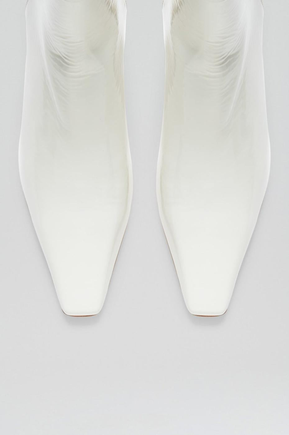 Leather | Women Scanlan Theodore CRINKLE LEATHER ANKLE BOOT 7.5 White