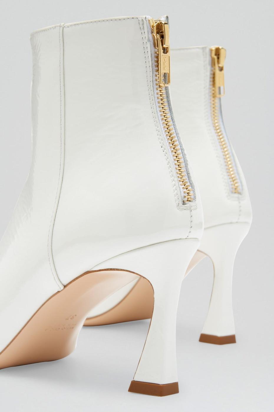 Leather | Women Scanlan Theodore CRINKLE LEATHER ANKLE BOOT 7.5 White