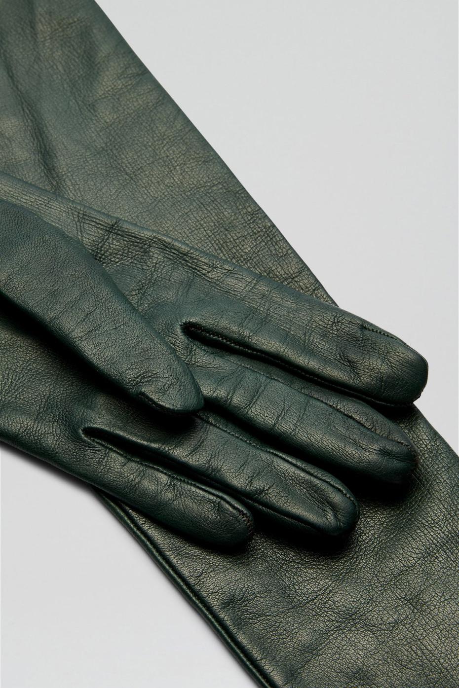 Leather | Women Scanlan Theodore LEATHER GLOVES Dark Green