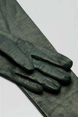 Leather | Women Scanlan Theodore LEATHER GLOVES Dark Green